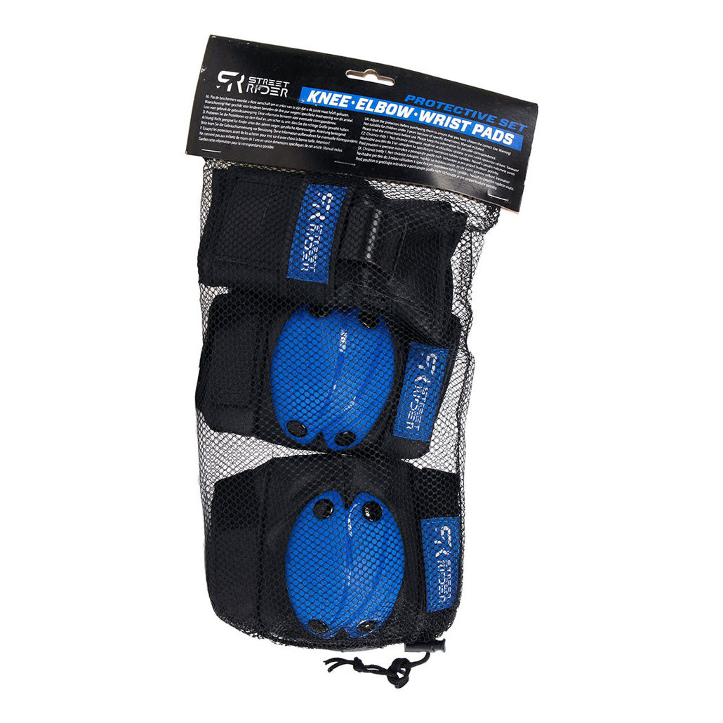 Street rider beschermset s - blauw, 6dlg.