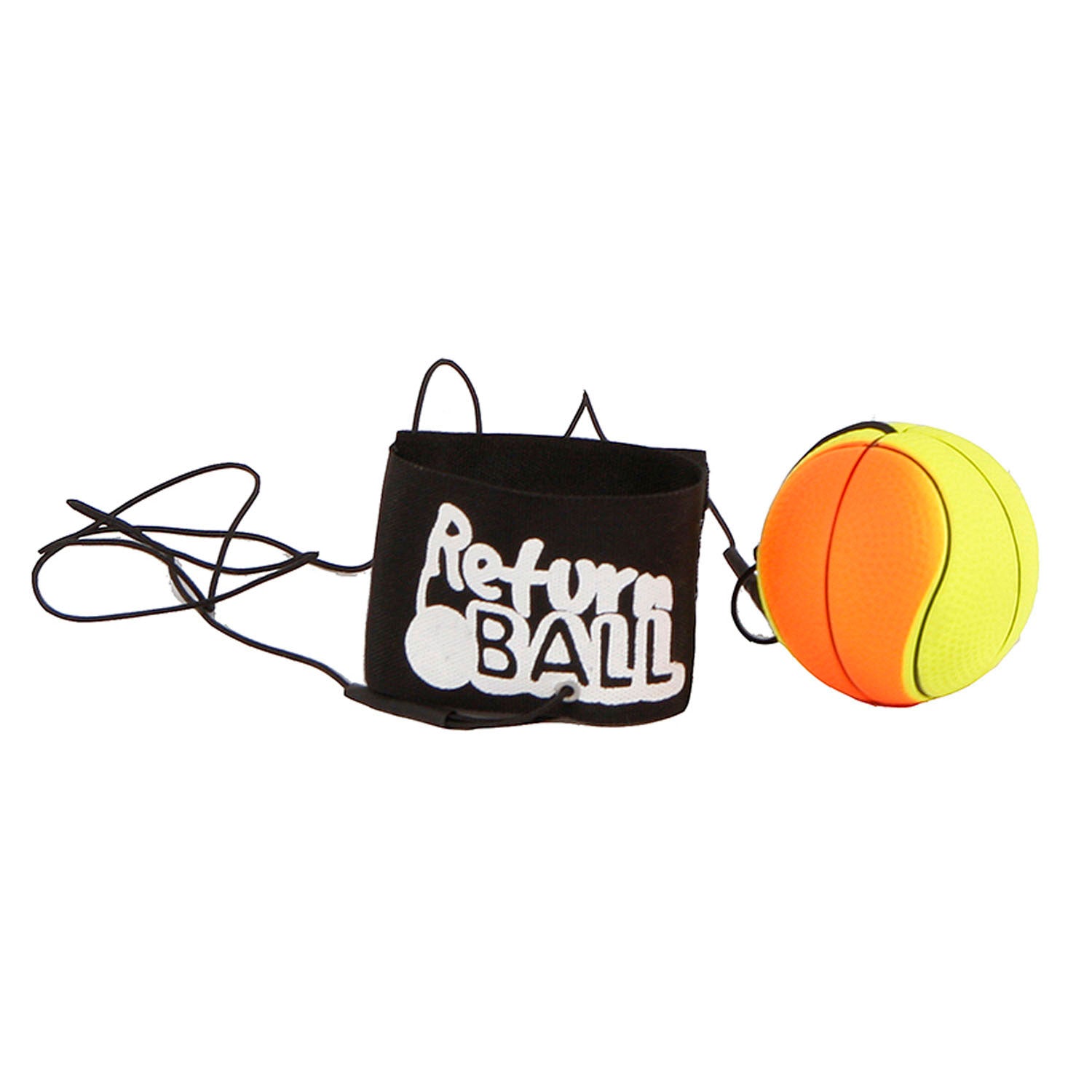 Deonlinedrogist.nl return ball - ball with elastic for wrist in neon colors - 63mm