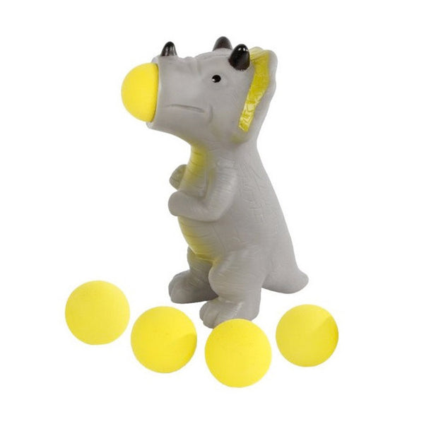 Dinoworld dinosaurus popper met 5 balletjes 14 cm | 12 stuks