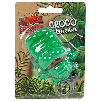 Jungle expeditie bijtende krokodil sleutelhanger