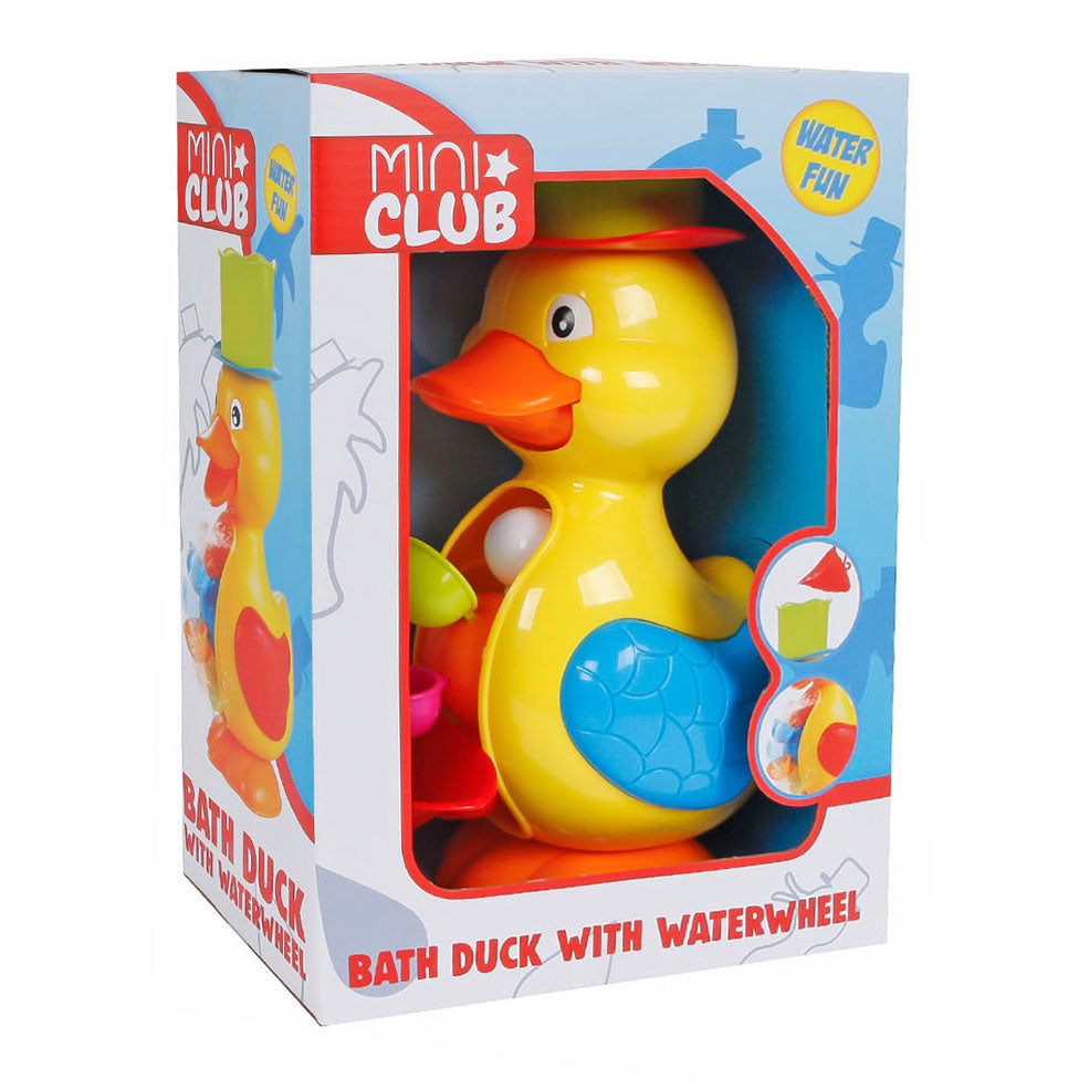 Miniclub badeend met waterrad, 28cm