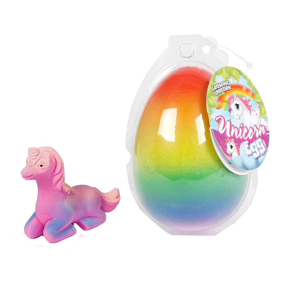 Unicorn groei-ei rainbow meisjes 11 cm