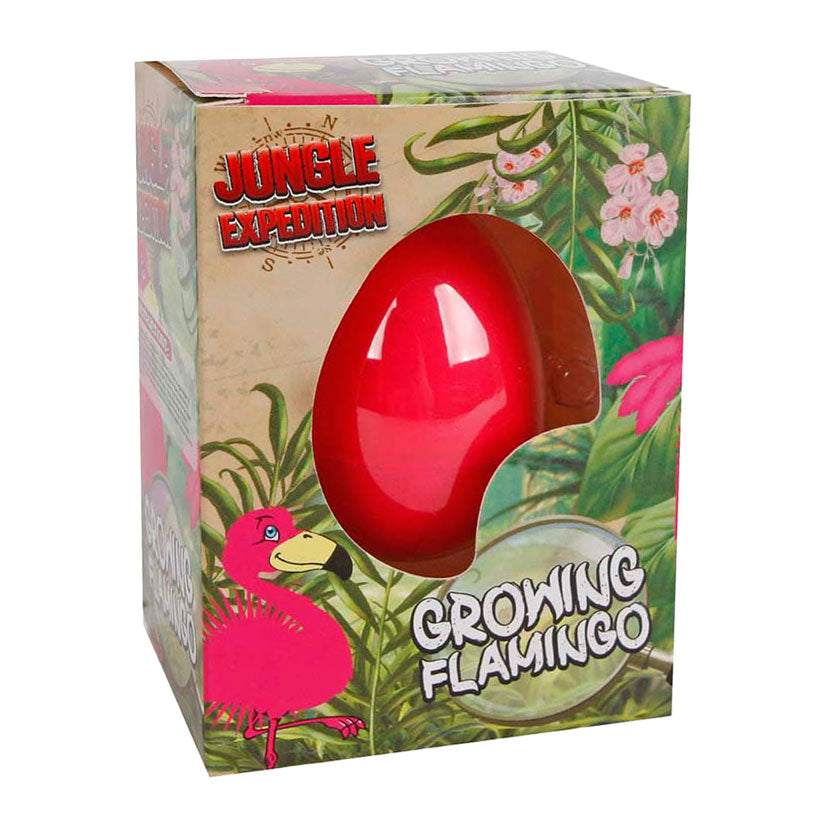 Jungle expeditie ei met flamingo, 6cm