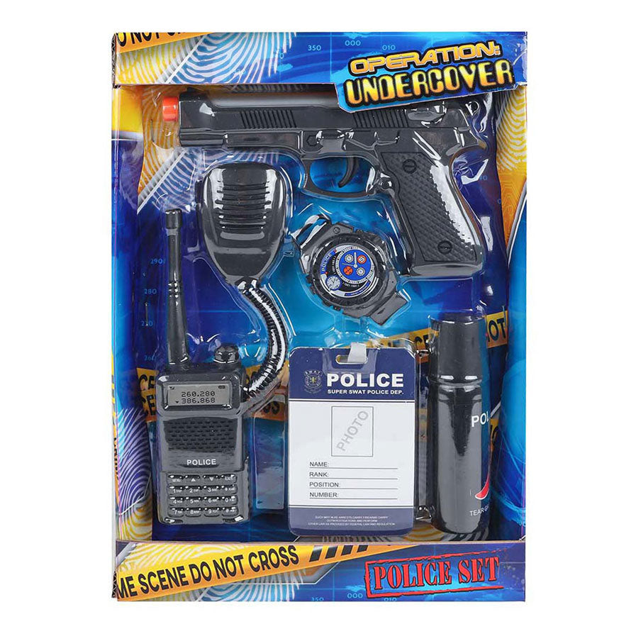 Van manen politie speelset met pistool, 5dlg.