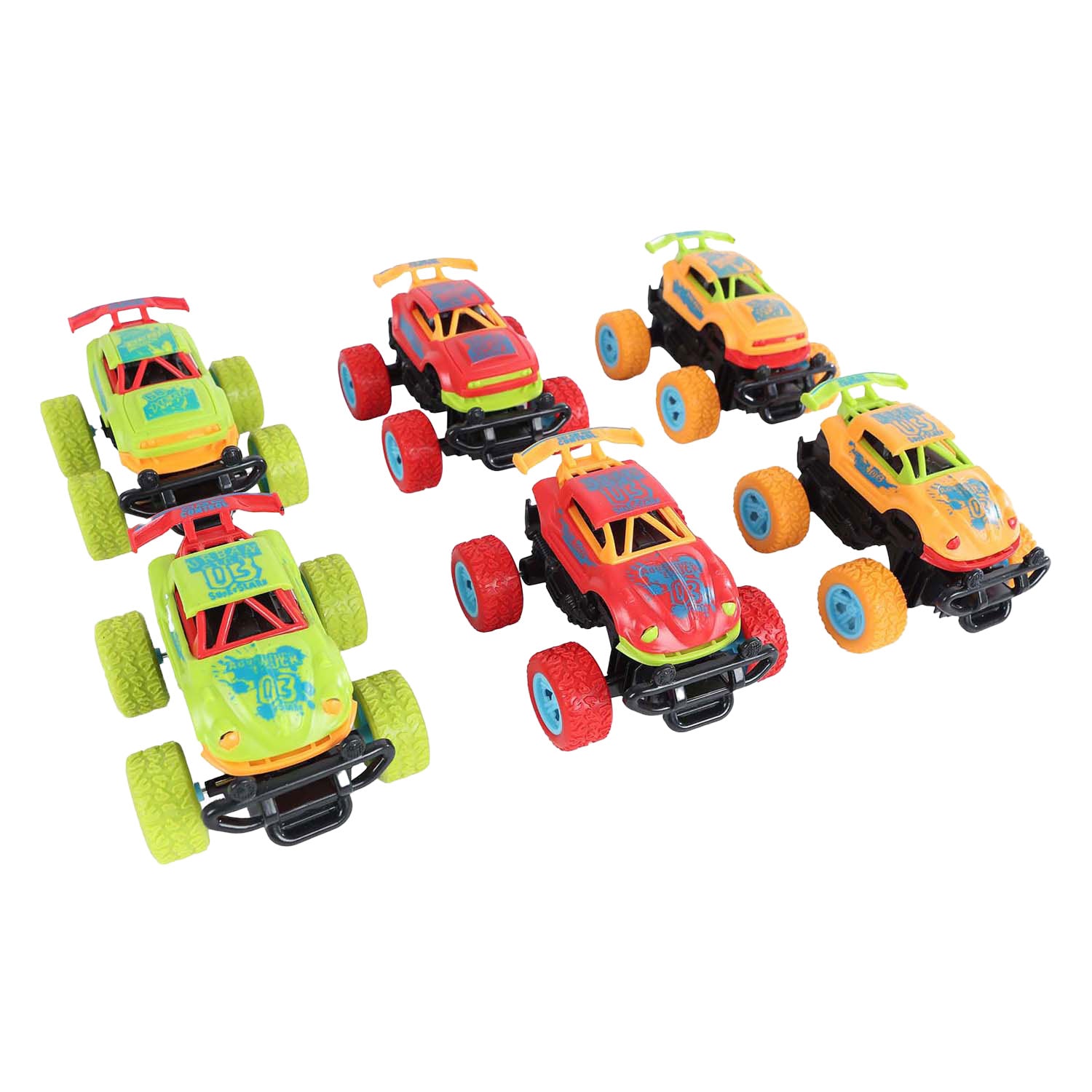 Roodblasters bigfoot bump auto met wrijving, 9,5cm