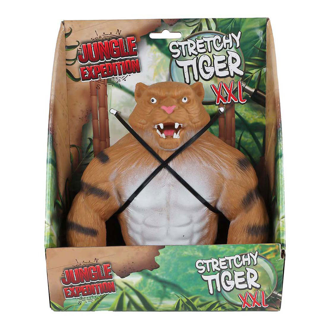 Jungle expeditie super stretch tijger, 22cm