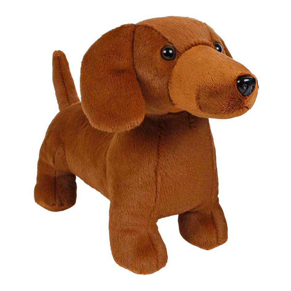 Take me home knuffel pluche - teckel lichtbruin, 33cm
