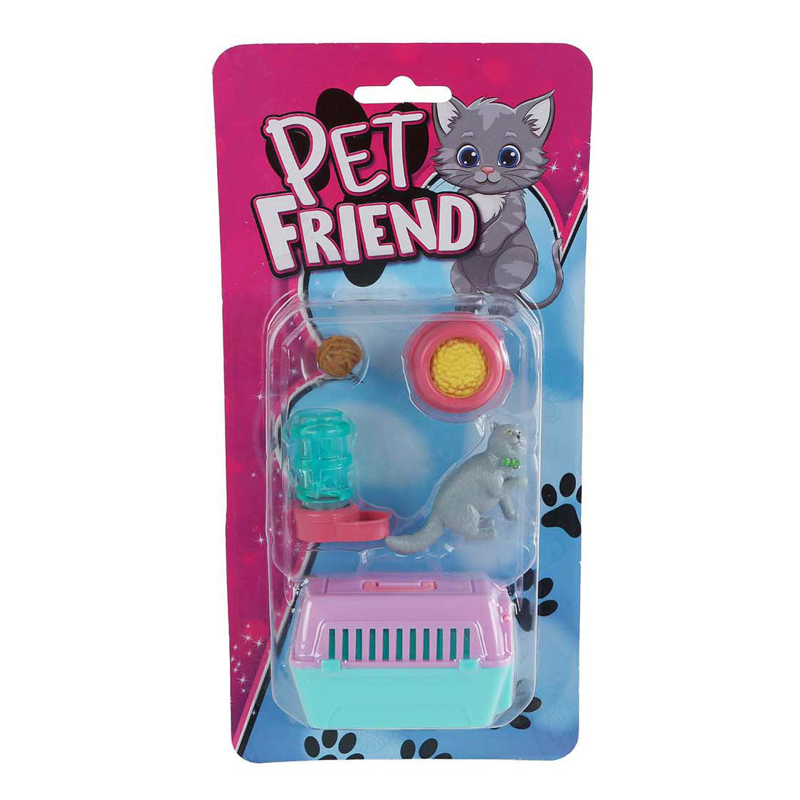 Pet friend poes met accessoires 7,5 cm 6 assorti | 12 stuks