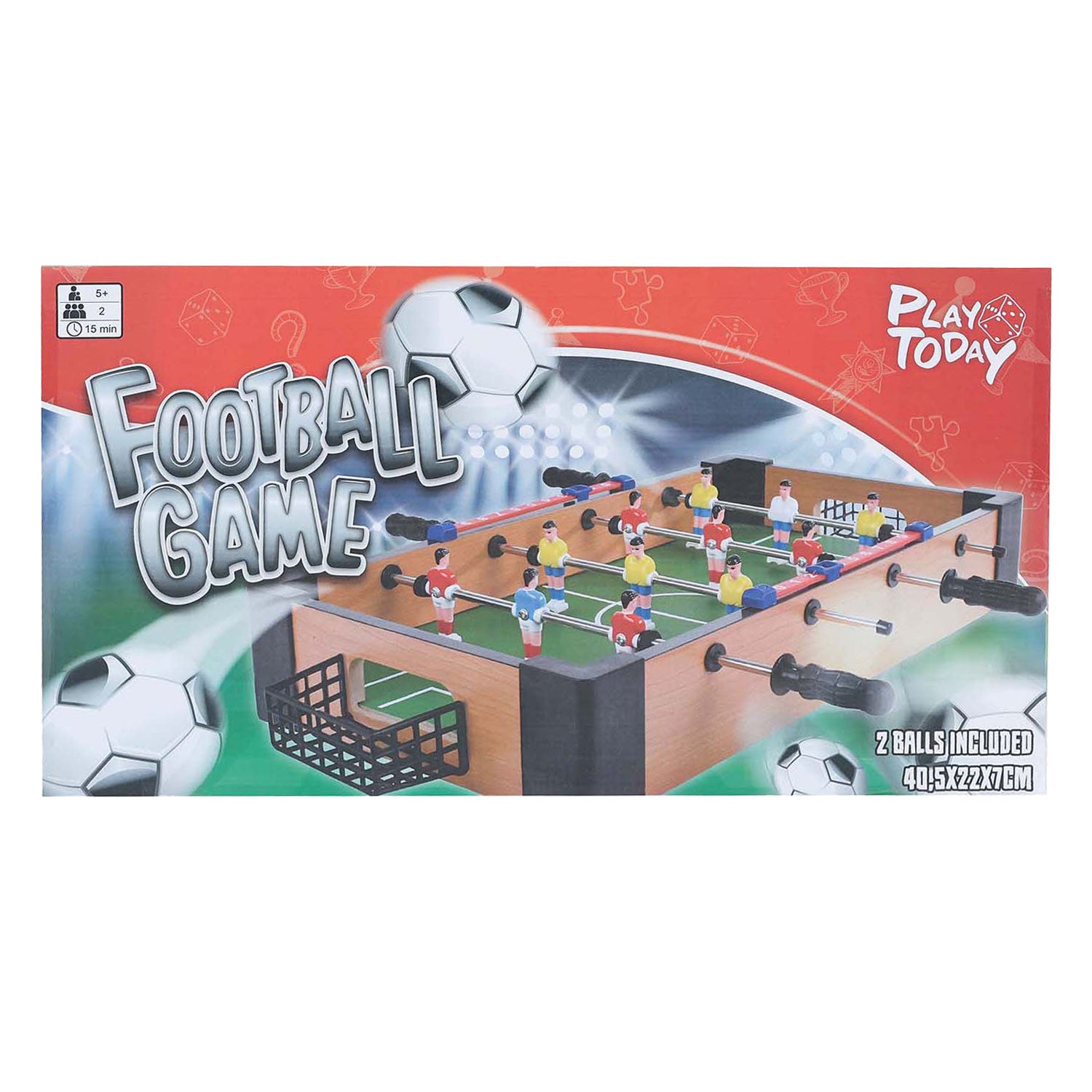 Speel vandaag tafel voetbaltafel met 2 ballen