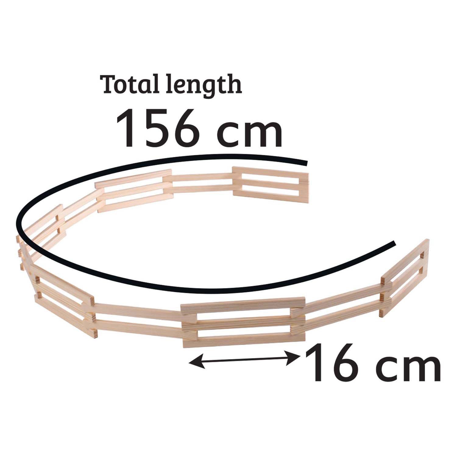 Kinderglobe houten omheining 1:24, 156cm