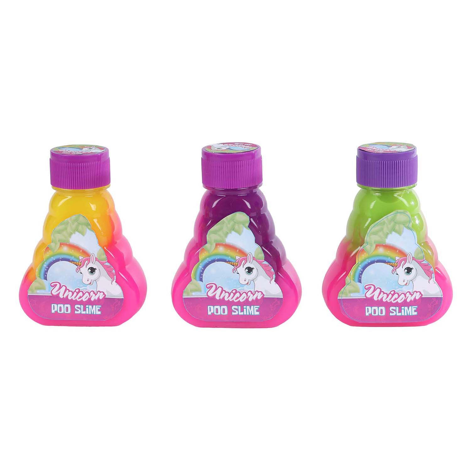 Eenhoorn regenboogpoep slijm, 10,5cm