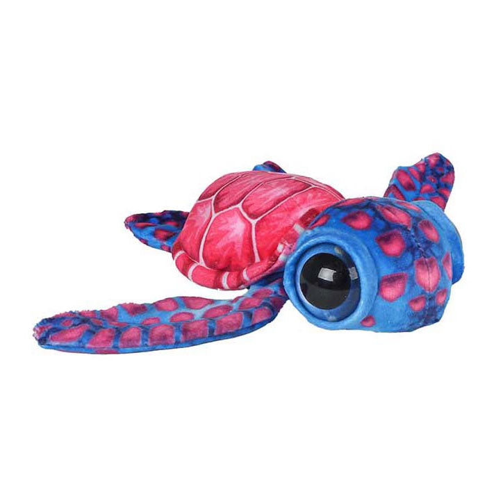 Lobbes destination deep schildpad knuffel pluche roze, 18cm
