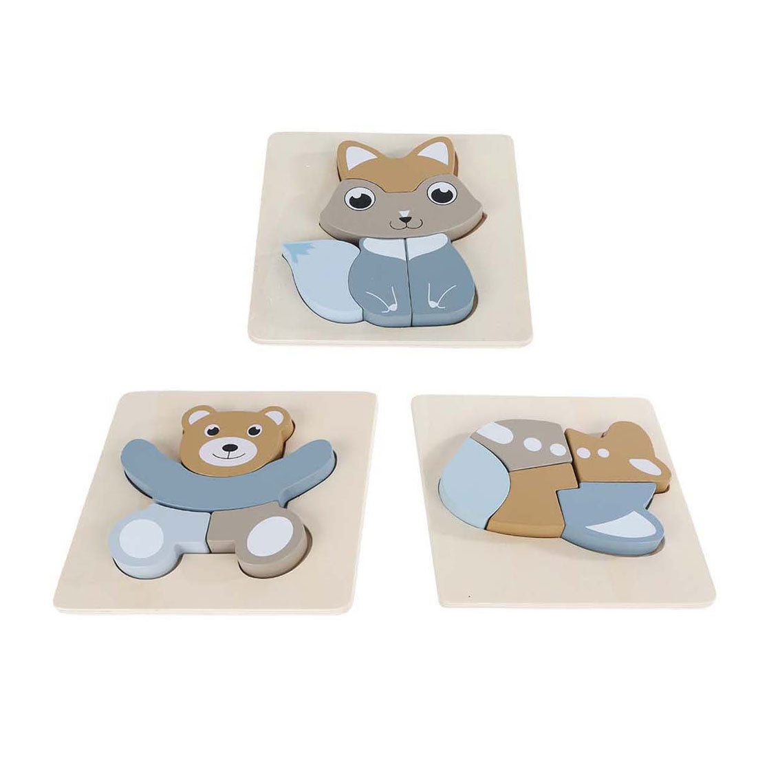 Grote boompuzzel hout dieren fsc, 5st.