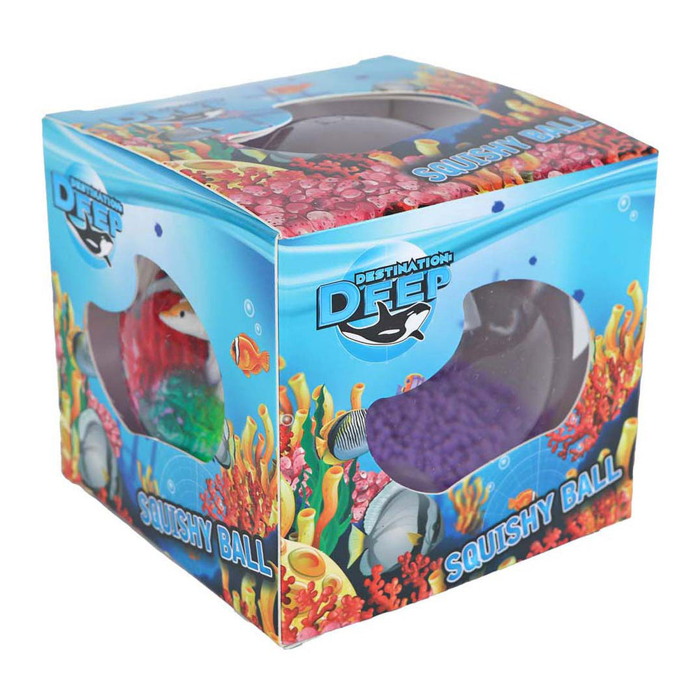 Bestemming diepe oceaan bal met zeedieren, 9cm