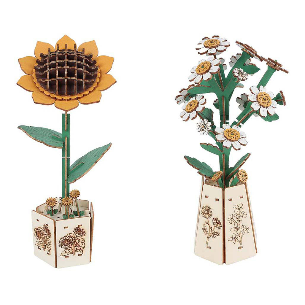 Maak je eigen houten bloemen - 20,5cm