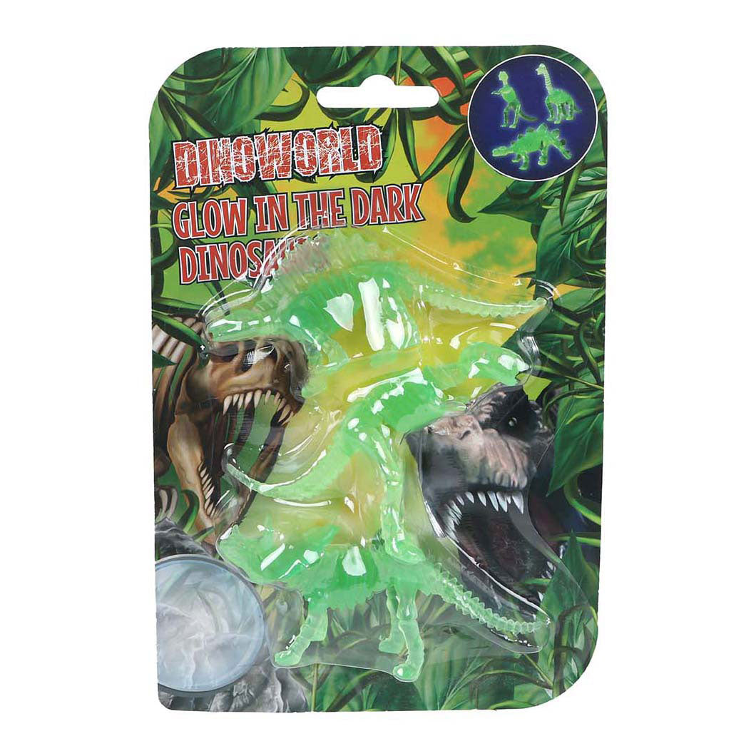 Dinoworld 3d dinosaurus glow in the dark 3 stuks assorti