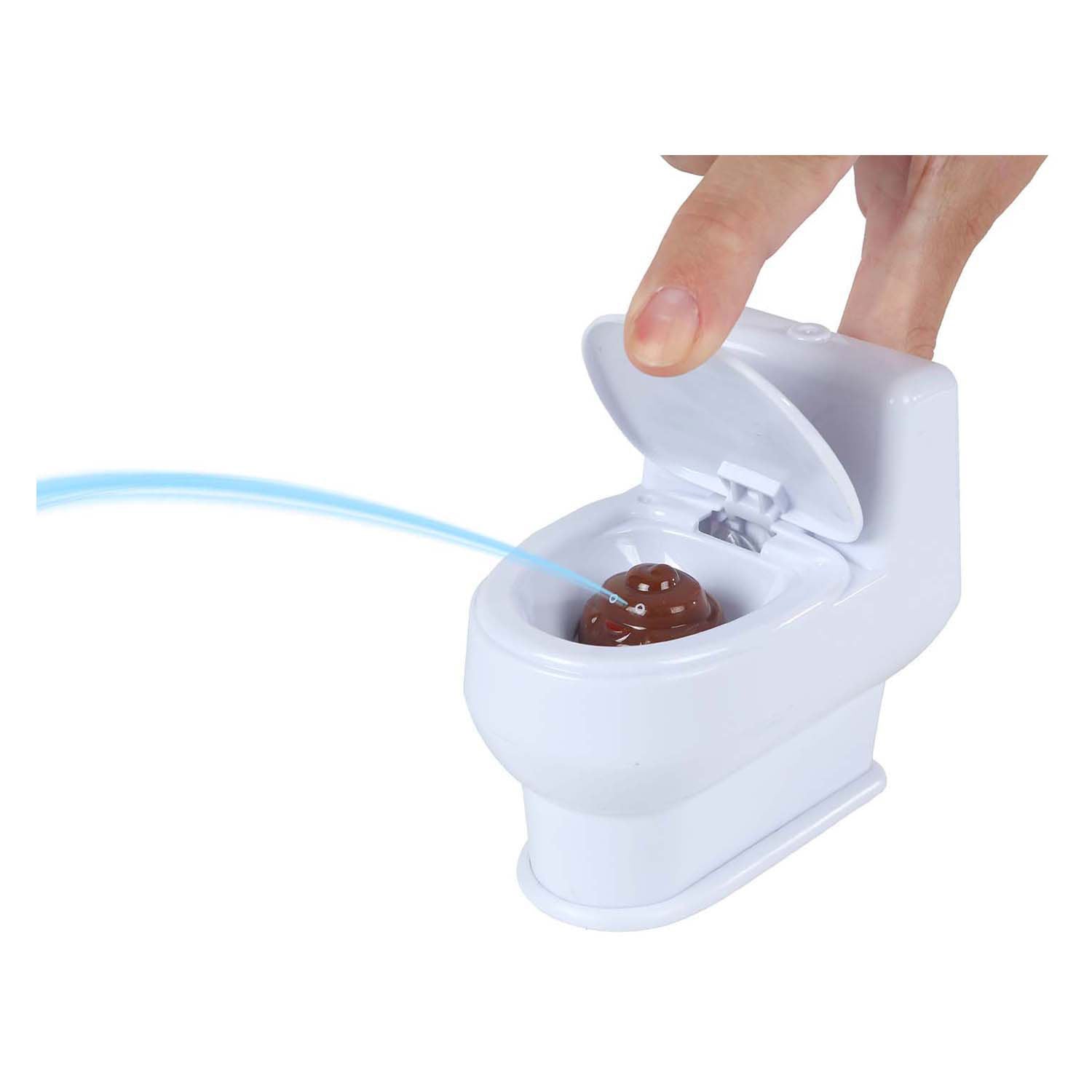 Poo toilet met drol waterspuitend 10cm