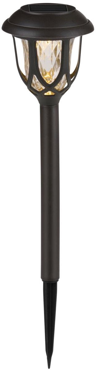 Grundig solar tuinverlichting - tuinlamp met grondspies - warm wit licht - ip44 - 6-8 uur brandtijd