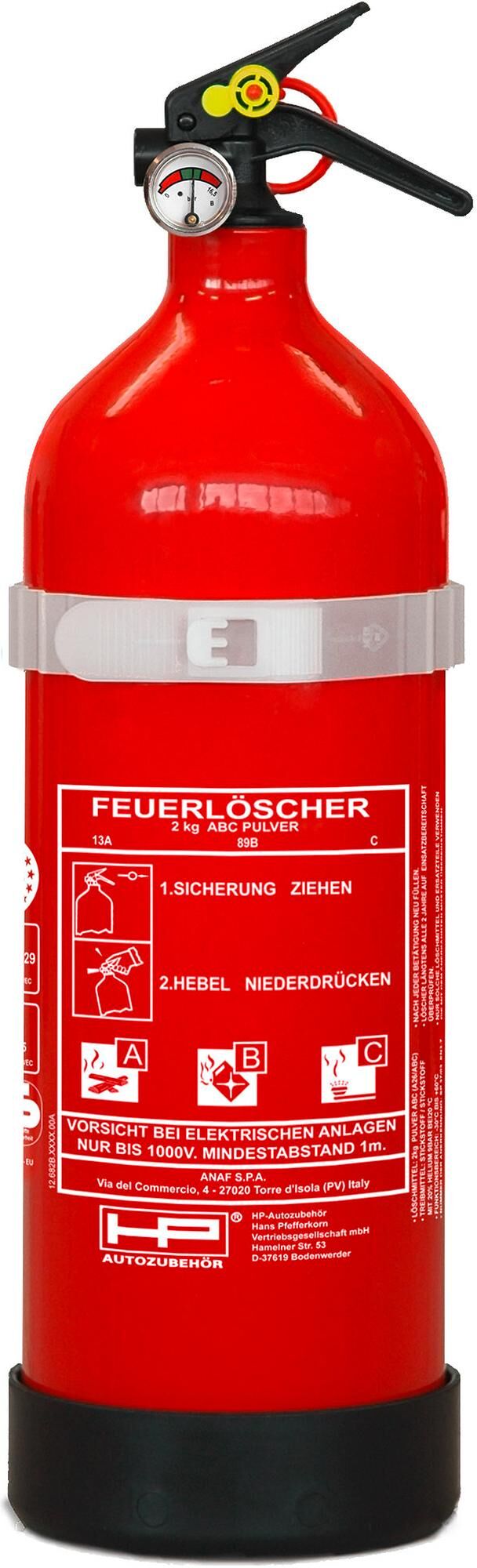 Hp brandblusser fire extinguisher abc-pow 2 kg