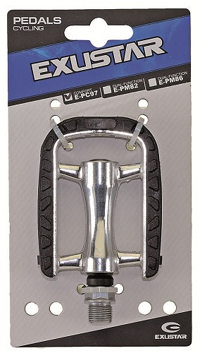 Pedaalset Exustar antislip aluminium - zwart