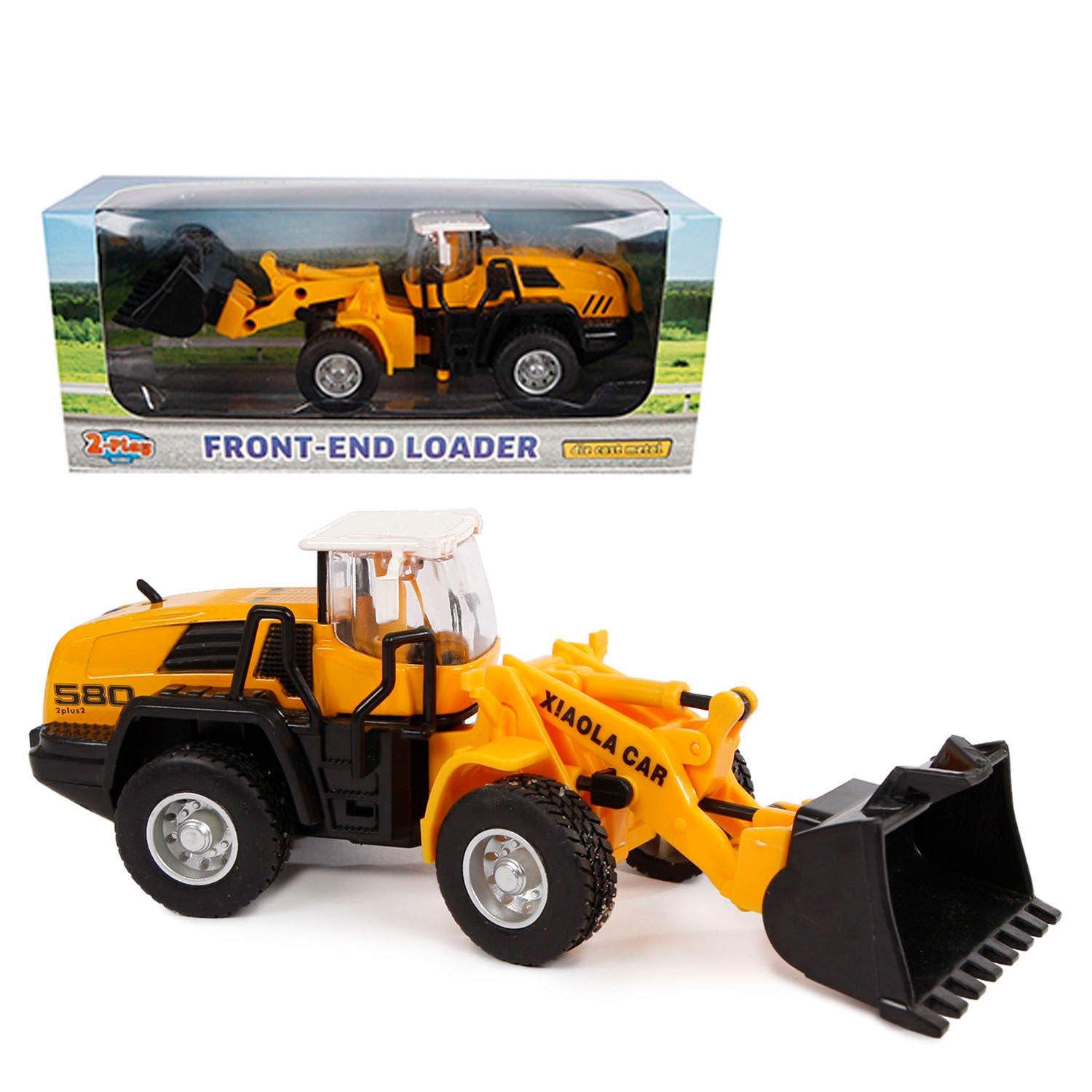 2-Play Die-cast Werkvoertuig met Schop, 16cm