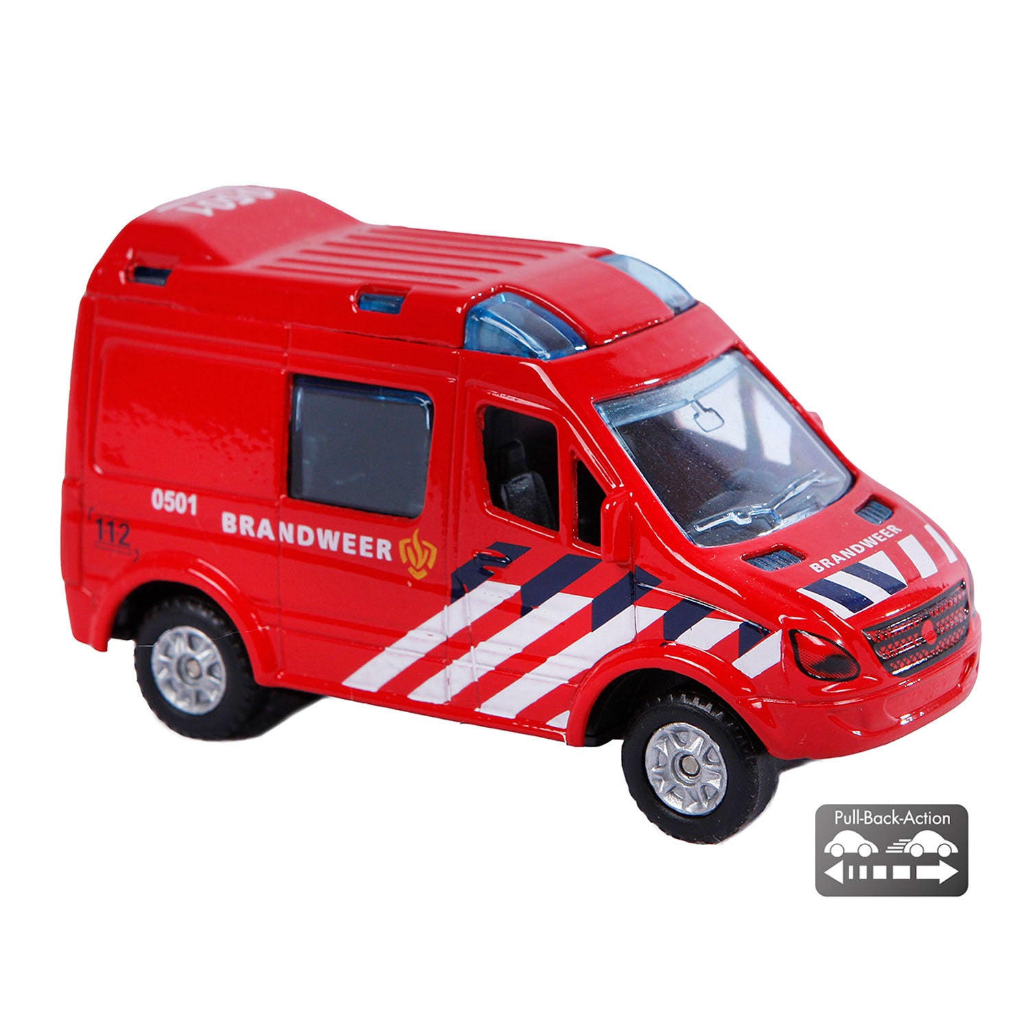 Kinderbol Gegoten Brandweerauto, 8cm