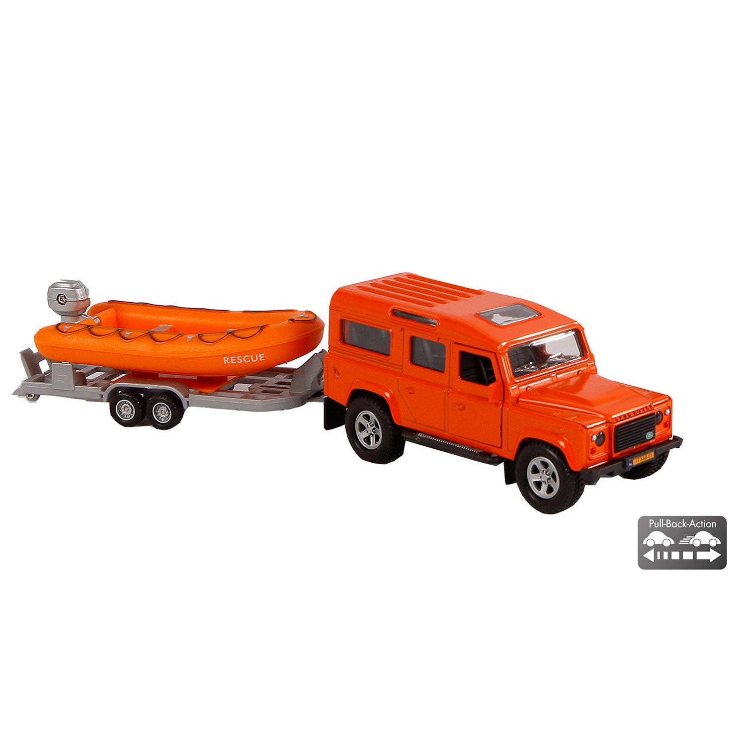 Kids Globe Gegoten Land Rover met Reddingslaars, 27cm
