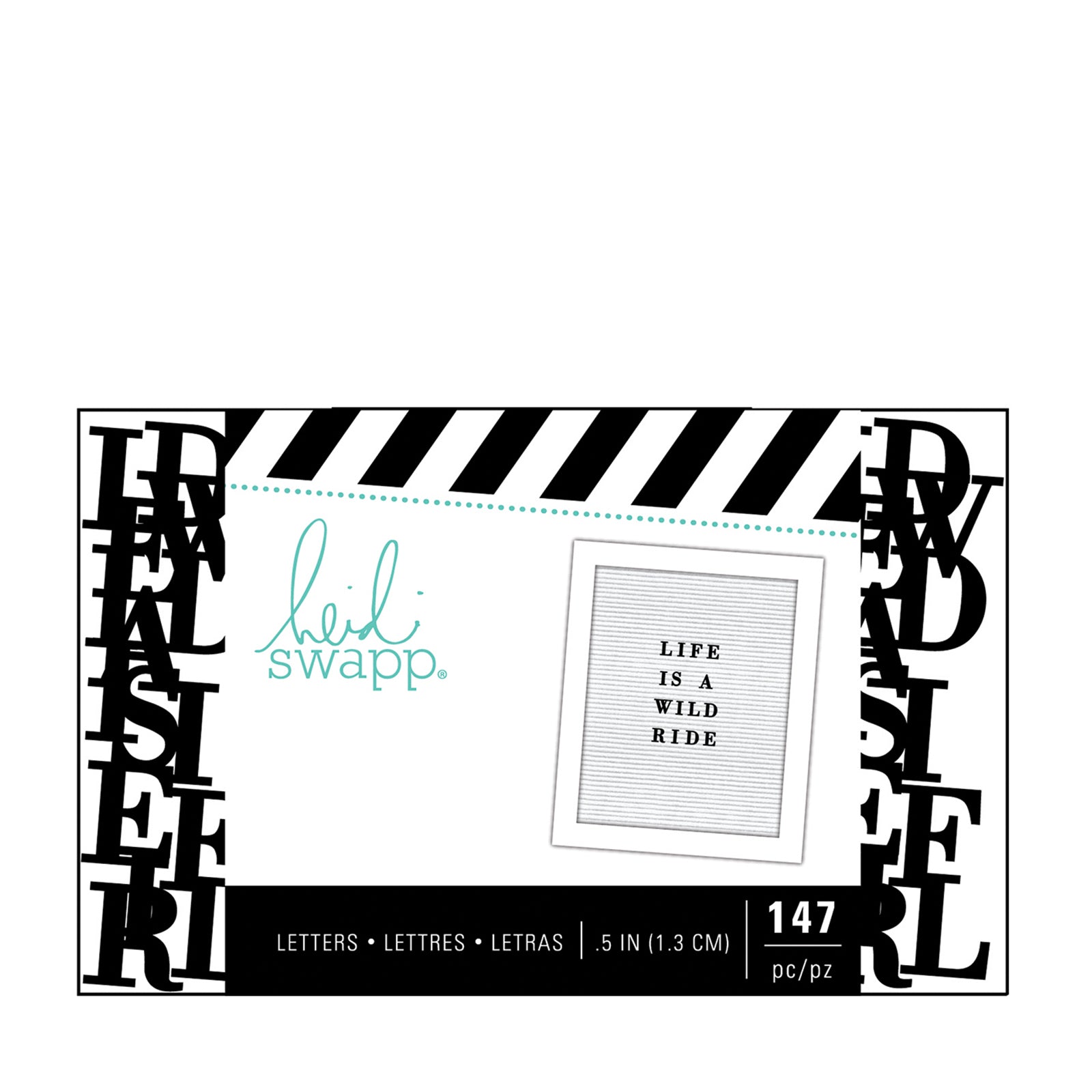 Heidi swapp • letterbord alfabet 1,3cm 147pcs black