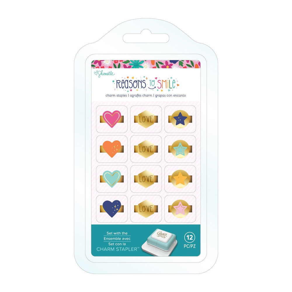 We r makers • charm staples reasons to smile 12pcs