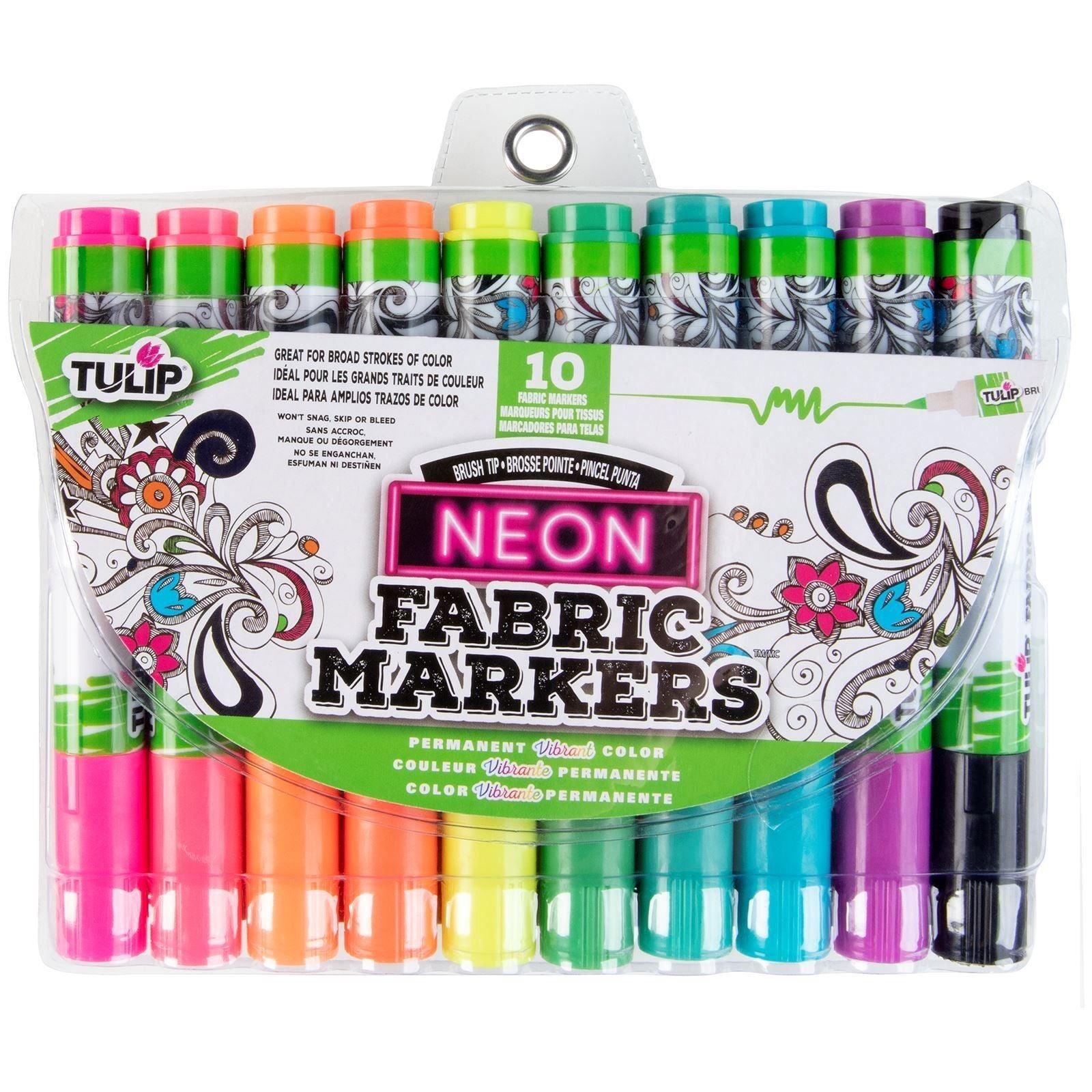 Tulip • textielstiften neon 10st.