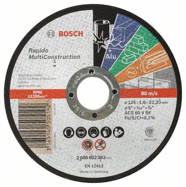 Bosch Doorslijpschijf Multi Constructie 125mm