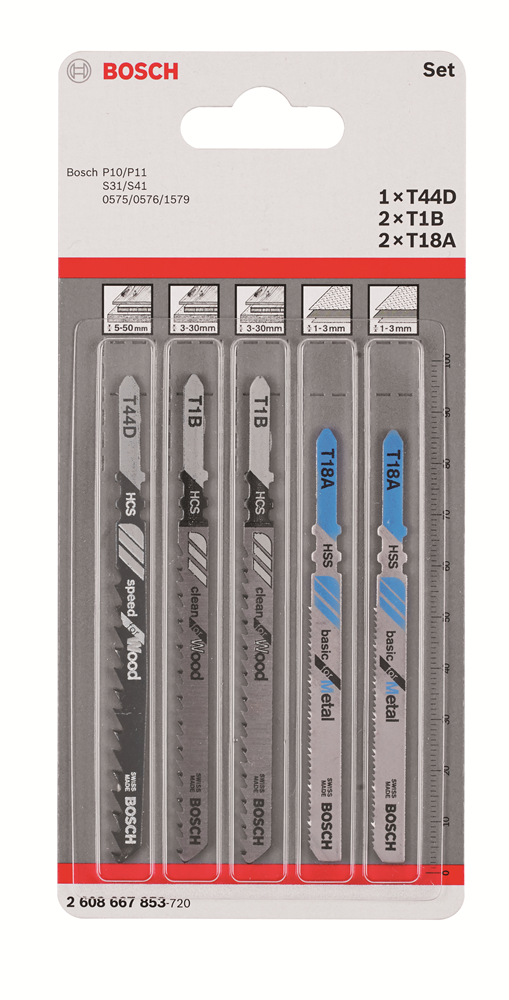 Bosch accessoires set tt-shank (wood metal) - 2608667853