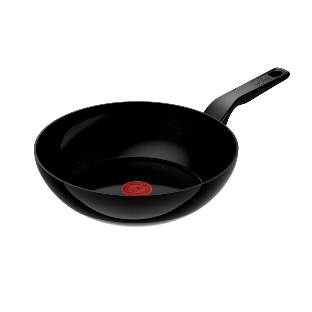 Tefal kookgerei tefal renew zwarte wokpan 28 cm zwart