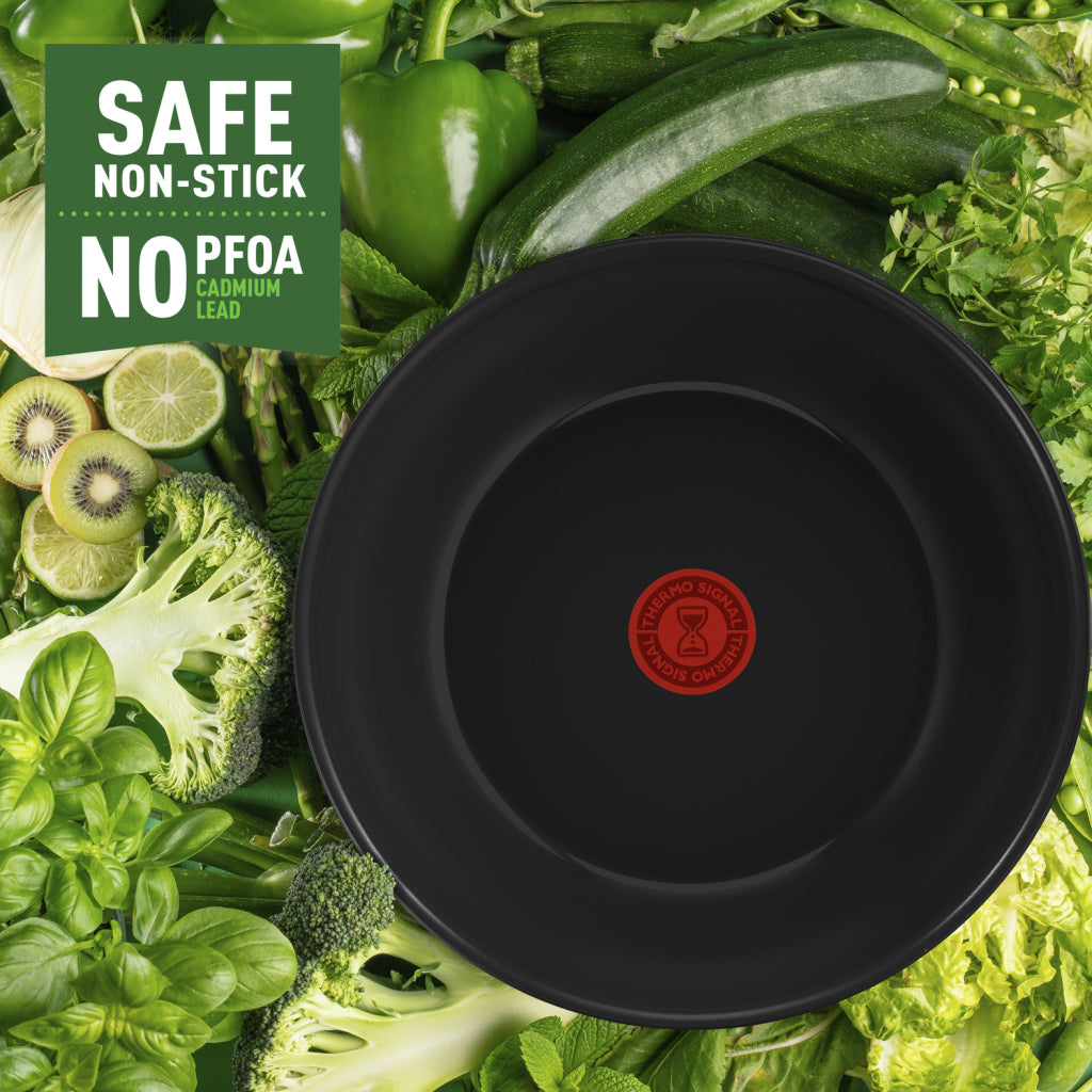 Tefal kookgerei tefal renew zwarte wokpan 28 cm zwart