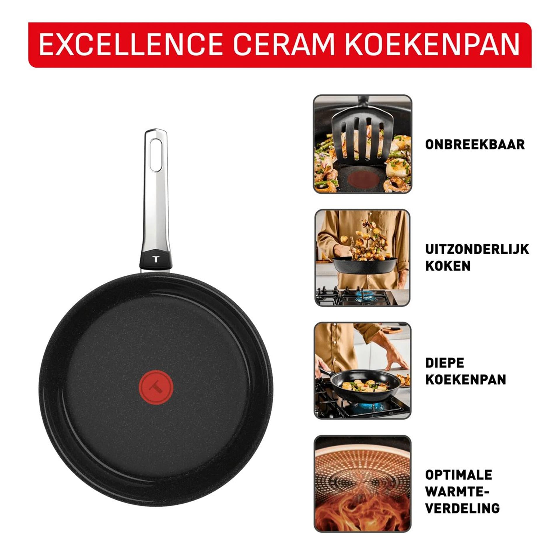 Tefal excellence ceramic koekenpan 28cm