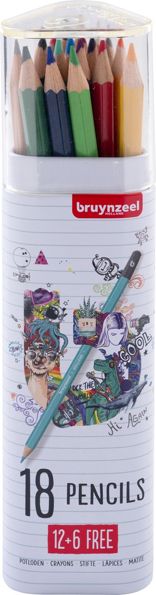 Bruynzeel kleurpotloden blik | 12 + 6 gratis