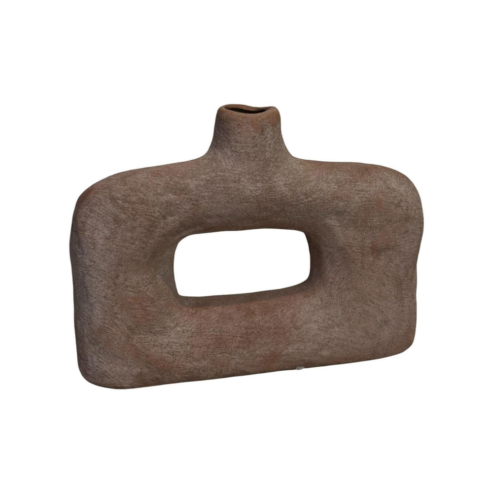 Mansion atmosphere vaas pipo aardewerk beige 29x8x21.5cm