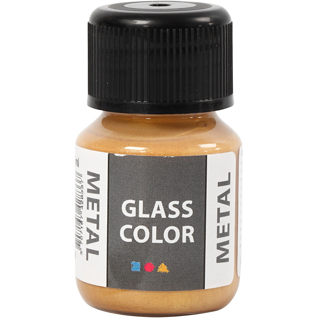 Creativ company glasverf metaalverf - goud, 30ml