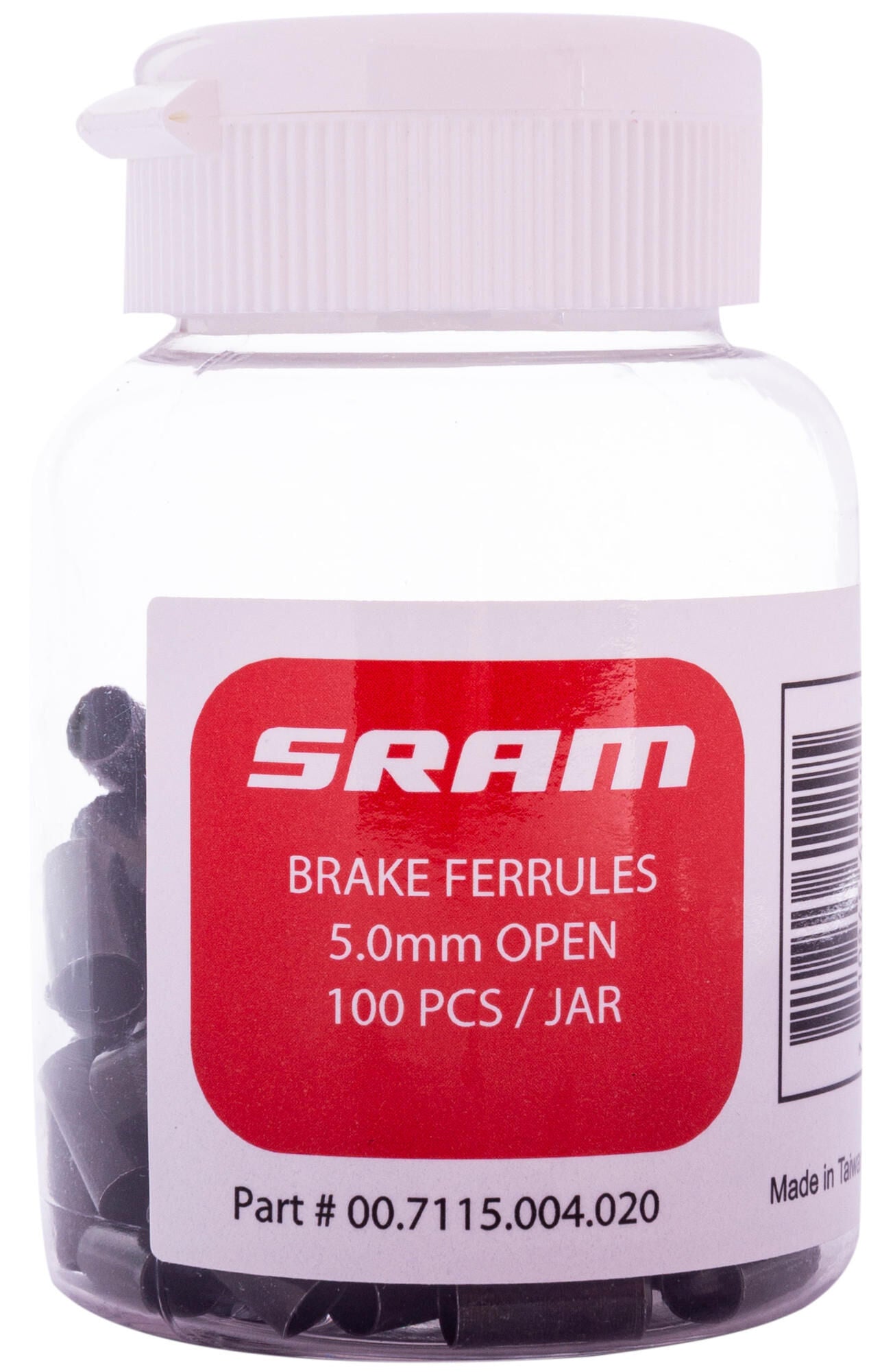 Sram kabelhoedje cable cover 5mm 100 piec. black open