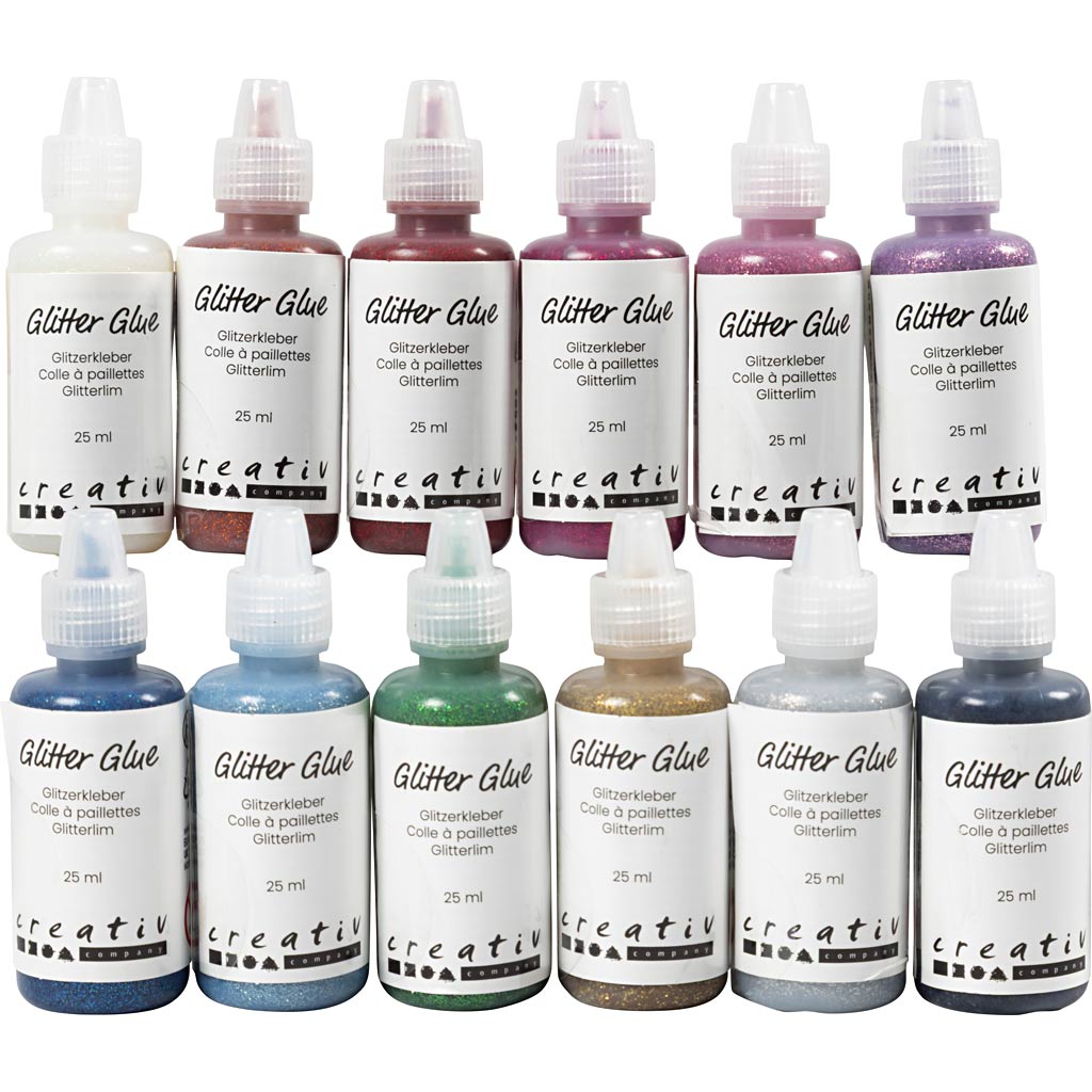 Creativ company https: www.cchobby.nl glitterlijm-diverse-kleuren-12x25-ml-1-doos