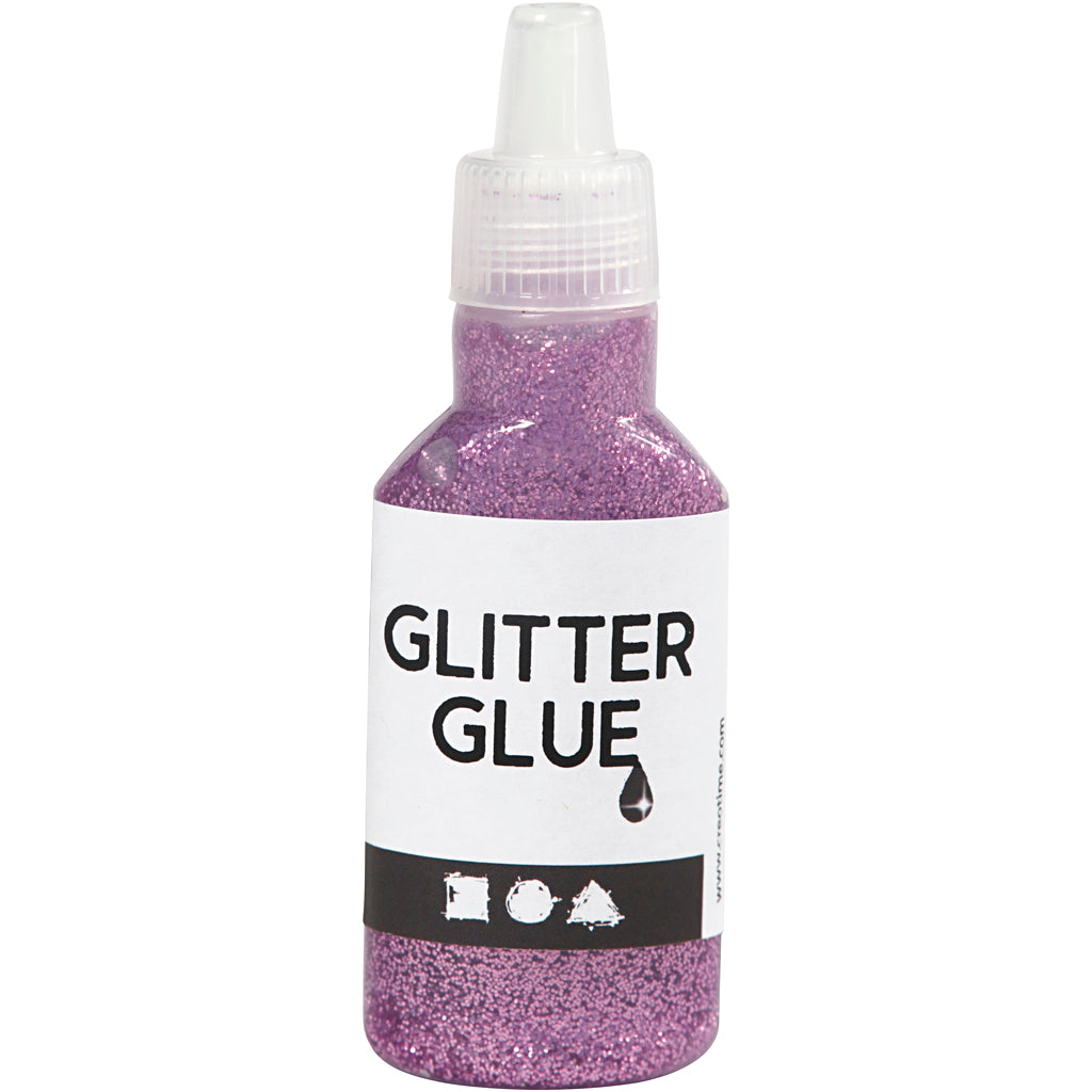 Creative company glitterlijm paars, 25ml