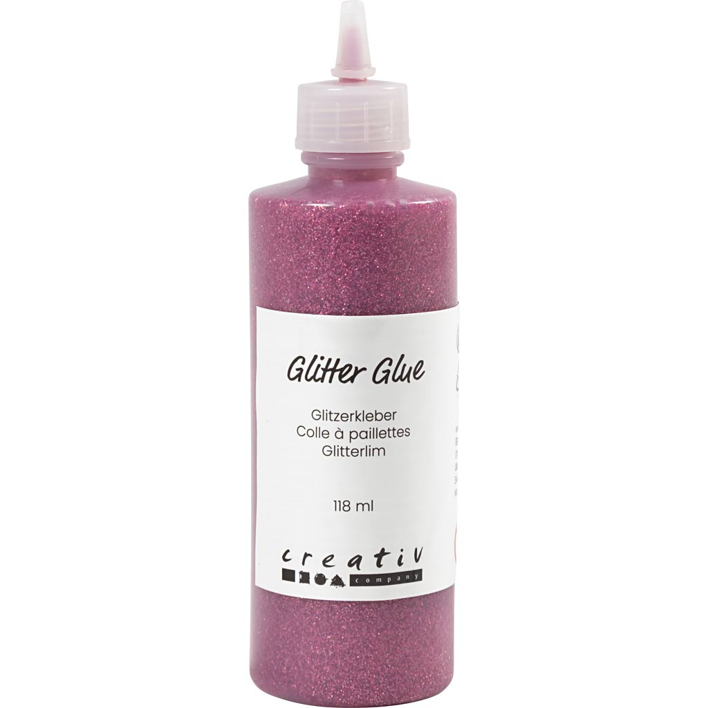 Creative company glitterlijm lichtroze, 118ml
