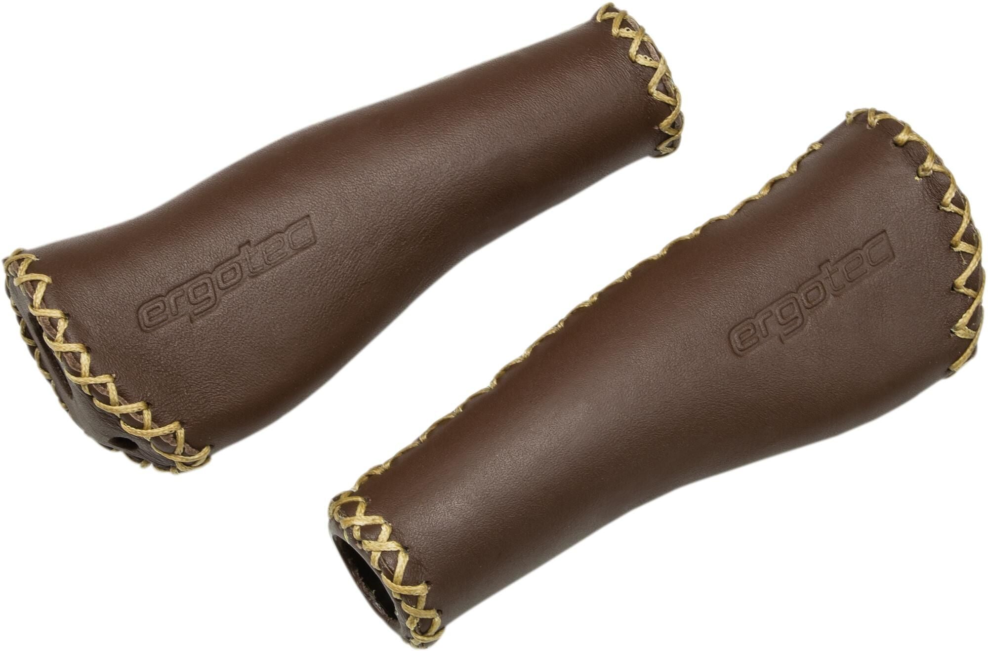 Ergotec Monaco set handvatten leder 2x 135mm bruin