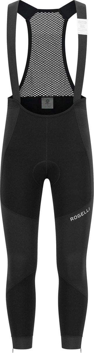 Rogelli artico heren lange fietsbroek - met bretels en zeem - zwart