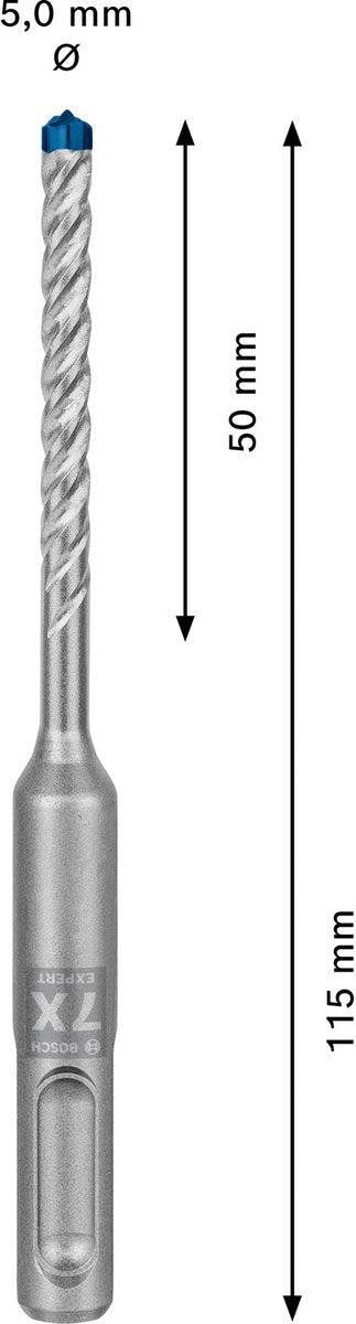 Bosch expert serie - sds plus hamerboor - 5x50x115 mm - carbide technologie