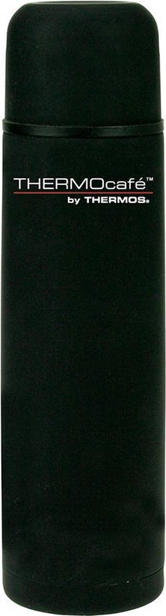 Thermos everyday fles 1 liter - zwart rubber