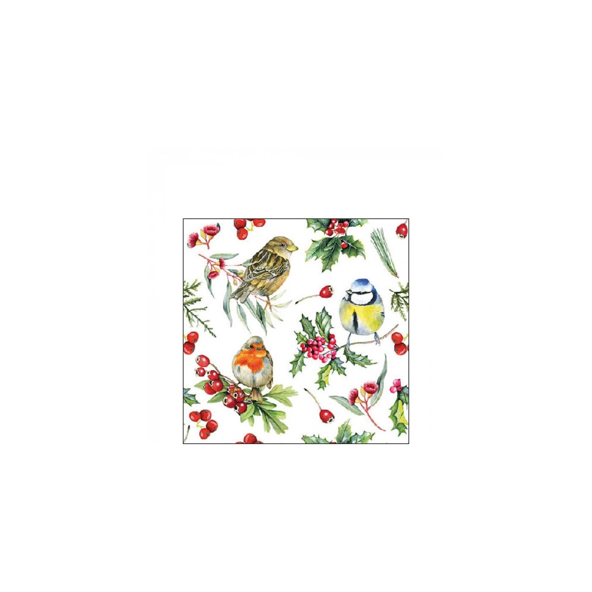 Ambiente servetten birds in winter 25cm