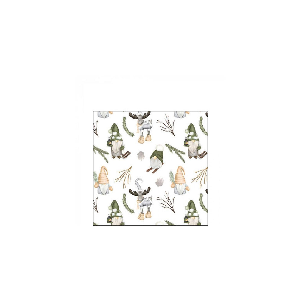 Ambiente servetten 25cm forest gnomes white fsc mix