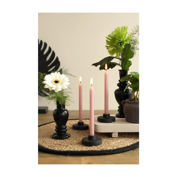 Ideas 4 seasons kaarsen h14cmxø1.2cm mini mauve set a 12 stuks