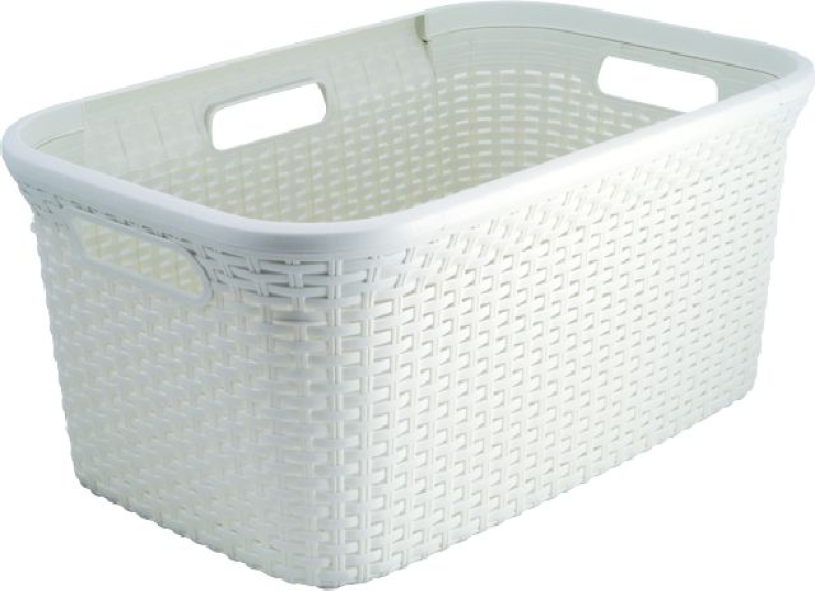 Curver style wasmand 45 liter vintage wit
